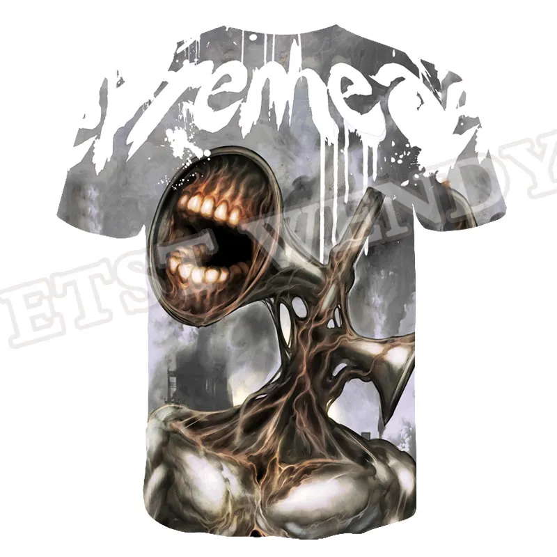Kids Siren Head 3D Printed T Shirt Toddler Cartoon T-shirt Boys Girls Teens Short Sleeve Anime Tee Tops Summer Children Clothes t-shirt child girl