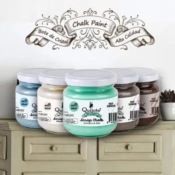 

Quijote Paper World Pintura a la Tiza, Chalk Paint, Pintura Tiza, Base de Agua, 30ml para Muebles, Madera, Metal, Cerámica,etc