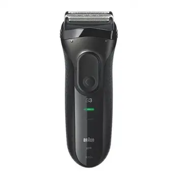 

SHAVER BRAUN PROSKIN SERIALS 3 3020 BLACK-3 ELEMENTS CUTTING-TECHNOLOGY MICROCOMB-WATER RESISTANT-BATTERY-MA