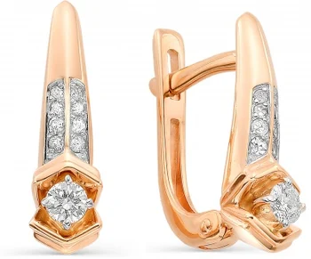 

Alcor earrings with 18 diamonds in red gold