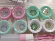 2 unids/par de lentes de contacto para los ojos de 3 tonos Vika tricolor serie lentes de Color de ojos contactos ojo venta al por menor y al por mayor