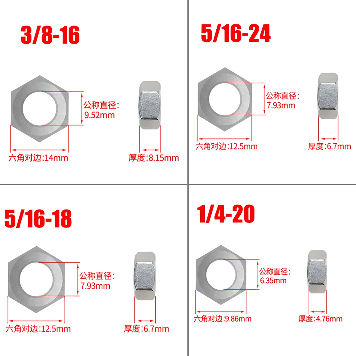 Dadi Esagonali, Classe 8, DIN 934 - M 36 - 20 Pezzi - Foto 8