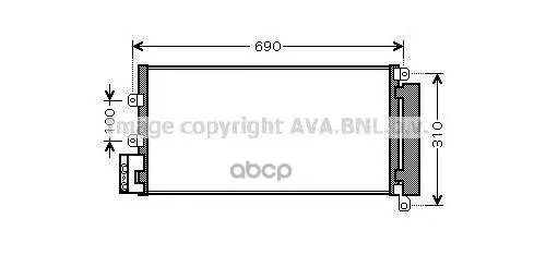 Радиатор Кондиционера Замена- Ft5356d. Fiat: Linea(323_) 1.3d Multijet/1.4t-Jet/1.6d Multijet 07- Ava арт. FT5356