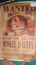 Figuras de acción de One Piece Bounty, pegatinas de pared con estampado de póster artesanal, película Vintage, Playbill, Luffy, papel tapiz de una pieza, 1 Uds.
