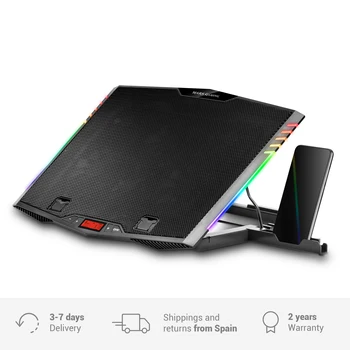 

Mars Gaming MNBC5, PC cooling Base up to 17.3 ", ARGB lighting, portable refrigerator 6 fans, mobile Support
