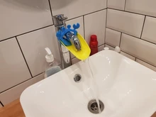 Juguetes de baño de silicona para bebés, extensor de grifo para niños, lavamanos, lavabo de goma, grifo de Alcance del agua