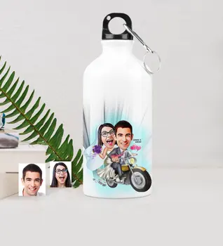 

Personalized Bride Groom Caricature Of Metal Water bowl (500 ml.) 8