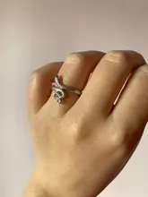 CANNER 925 anillos de plata esterlina para mujeres bonita serpiente apertura redonda anillo de plata 925 de joyería fina minimalista regalo anillos