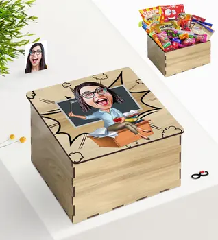 

Tailor-made In Wooden Box Lady Teacher Caricature Of Nostalgic Lezzetler Gift Seti-2