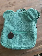 Mini mochila de hombro de felpa para mujer, morral pequeño de verano en forma de oso, bolsos simples para mujer, tendencia 2021