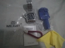 MEGIR hombres Big Dial lujo Top marca relojes de cuarzo negocio creativo Acero inoxidable deportes relojes hombres Relogio Masculino