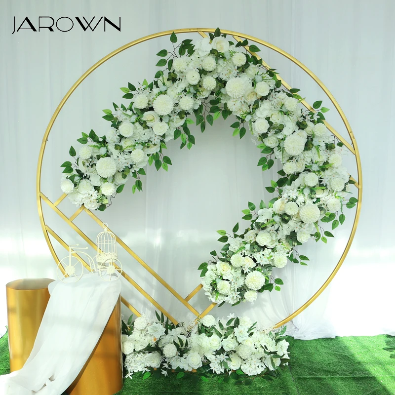 JAROWN Wedding 100cm Flower Row Arch Arrangement Flowers Stage Road Lead Flowers Wedding Scene Layout Party Decoration Floral