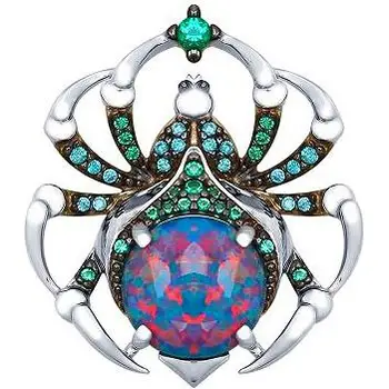 

Sokolov pendant with Opals and cubic zirconia