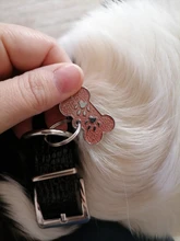 Etiqueta personalizada para perro, accesorios para Collar de Mascota, grabado de identificación de gato y cachorro, colgante de acero inoxidable con nombre de pata antipérdida