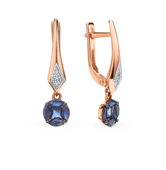 

Sunlight gold earrings with sapphires and diamonds