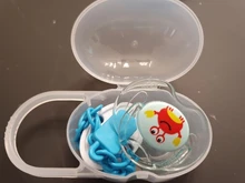 Caja sólida para chupete de bebé, contenedor de chupete, caja de almacenamiento de viaje, Soporte seguro, caja de plástico, 1 Uds.