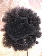 Hairpiece Chignon Short Updo-Clip Synthetic-Hair-Bun Drawstring Ponytail Afro-Puff Curly