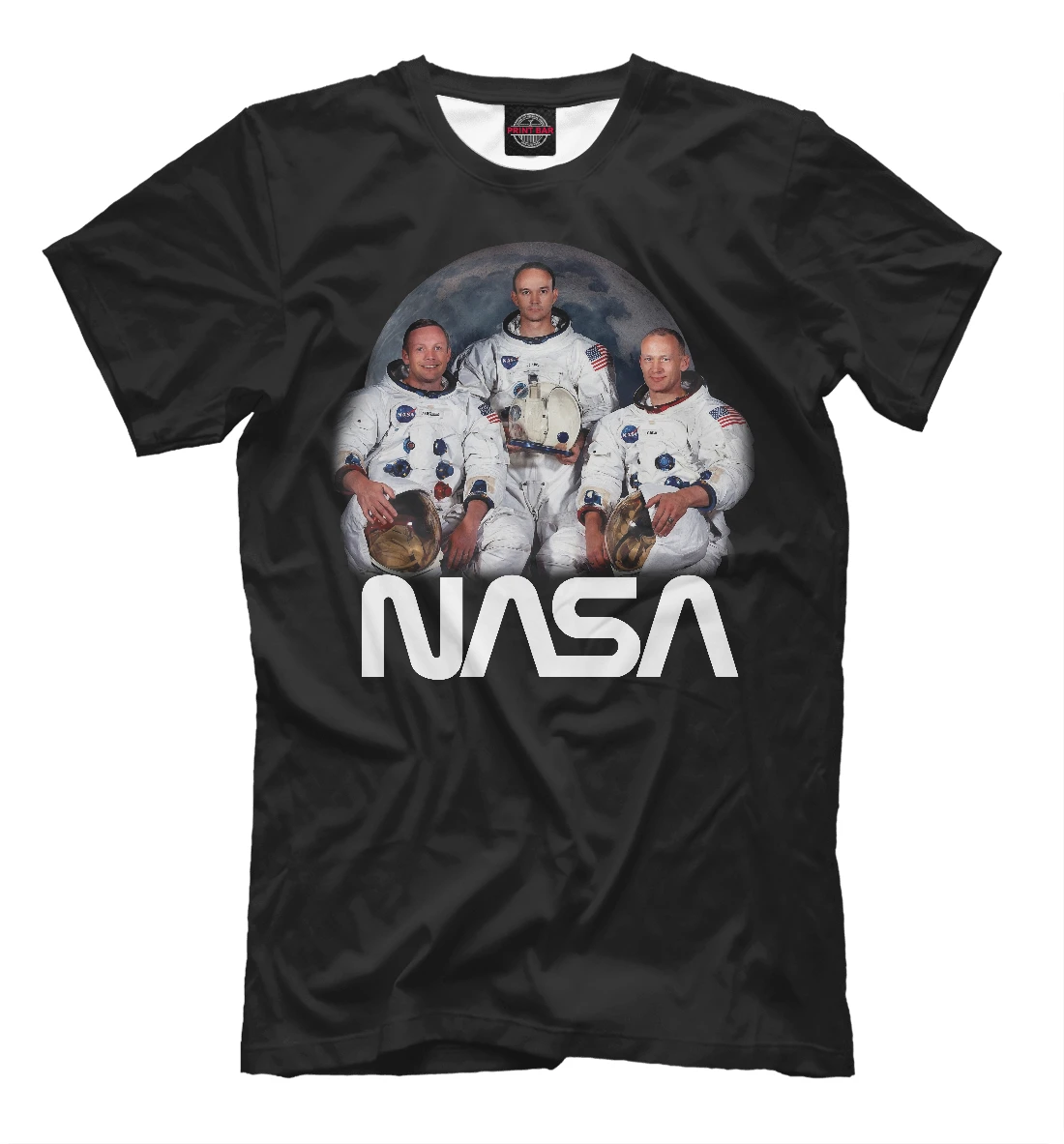 T-shirt Neil Armstrong Aldrin and Collins (NASA) | Мужская одежда