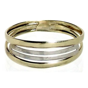 

Ring gold 9k Two-Tone bands [7584]