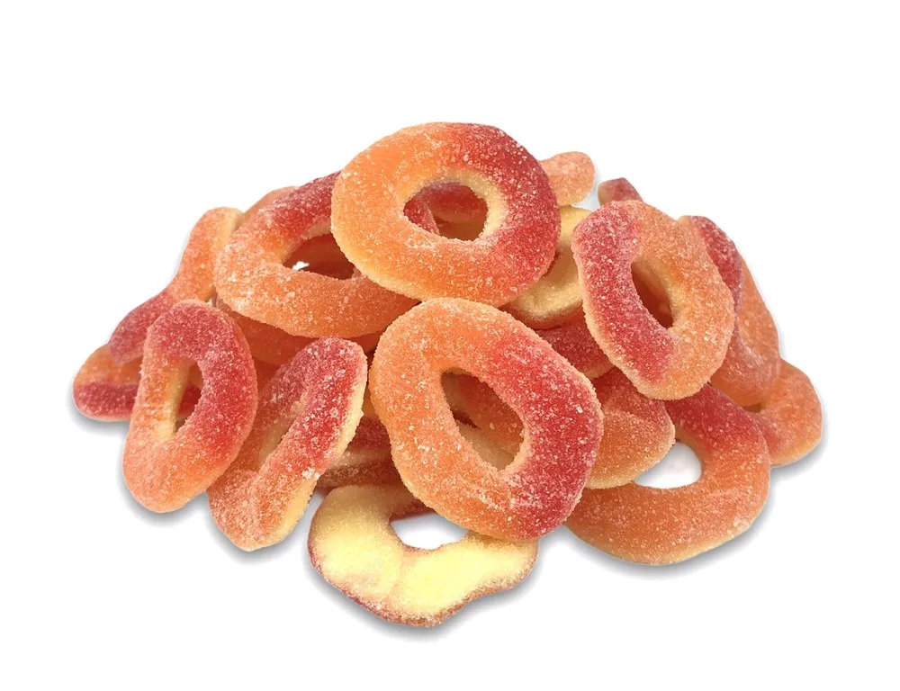 Marmalade peach rings dulceplus 100 gr. afbeelding