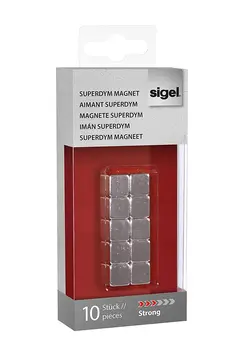 

Sigel GL193 magnets SuperDym artverum, cube shape, silver color, 10 PCs, for whiteboards magnetic glass pens