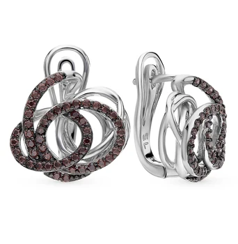 

Silver earrings with cubic zirconia sunlight sample 925
