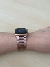 Correa de Metal de acero inoxidable para Apple Watch, pulsera de eslabones ultrafinos de 44mm, 40mm, 42mm y 38mm para IWatch Series 6 SE 5 4 3