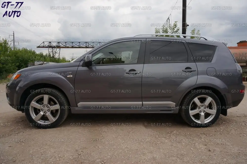 Декоративные накладки на пороги для Mitsubishi Outlander XL 2007-2009 внешний обвес 1 комплект / 2 шт спорт юбки материал ABS пластик Стайлинг тюнинг Накладка на порог