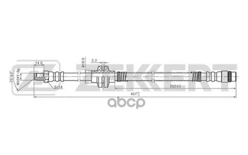 

Brake hose Renault Megane II 02- Scenic II 03-zekkert art. bs-9213