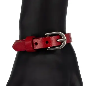 

Bracelet leather (genuine leather, box lock, red) 51939