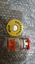 Interruptor de botón de parada de emergencia, equipo de elevación, bloqueo automático, tapa roja tipo seta 1NO 1NC DPST, CA 660V 10A
