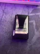 Tarjetero de fibra de carbono RFID para hombre, Billetera de Metal sin escanear, tarjetero Masculino