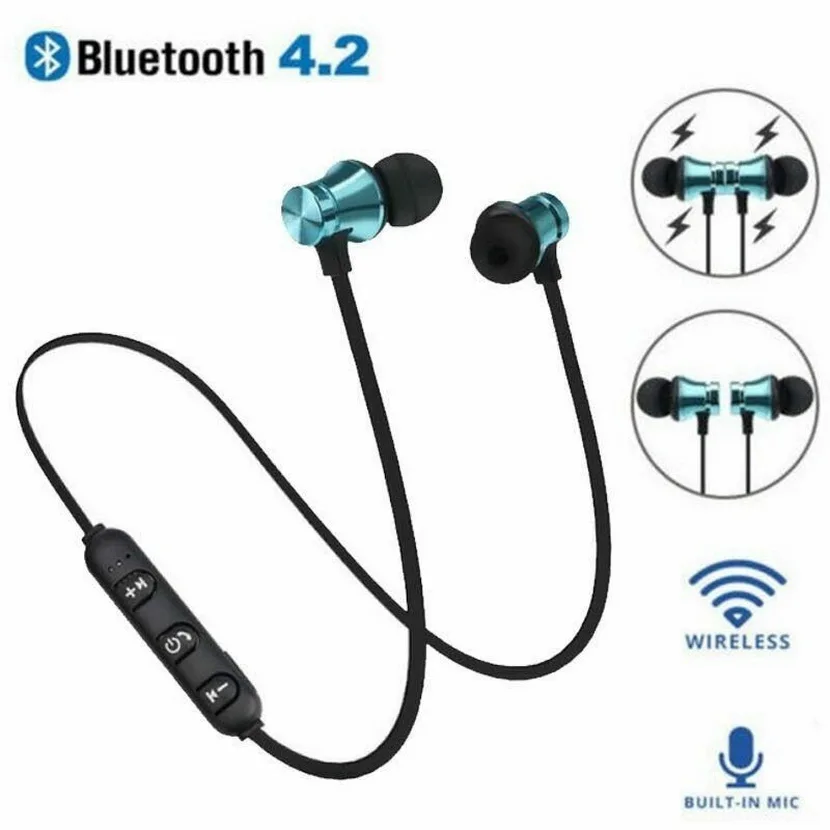 /100 шт XT11 Магнитная Bluetooth 4,2 Беспроводная стерео гарнитура наушники-вкладыши