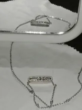 Collar Messica de plata de ley 925, serie francesa de tres movimientos de diamantes, chapado en oro rosa, marca original, joyería fina para mujeres