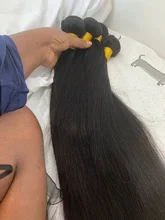 Extensiones de cabello humano peruano con cierre de encaje, mechones rectos de 30 pulgadas, 4x4, cierre HD 5x5, 3/4 mechones