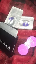 AMARA-lentes de contacto de colores para Halloween, 1 par, para ojos, maquillaje, fiesta, 1 año