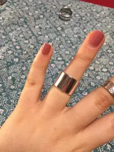 RYOUCUTE auténtica plata pura joyería de Color Simple coreano grande suave Anillos para las mujeres boda dedo anillo abierto Anillos Anelli