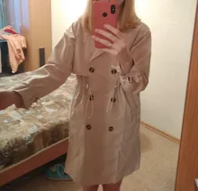 Gabardina con solapa para mujer, abrigo informal con cordón y doble botonadura, peso ligero, largo medio, rompevientos de talla grande, novedad de 2021