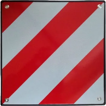 

Plate V20 signaling outgoing load measures 50x50 cm. Approved, made of high strength aluminum, with holes