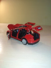 1:32 modelo Tesla X coche en miniatura de aleación con tirar juguete electrónico con simulación de luces y música modelo juguetes para niños de regalo