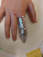 Imixlot-anillo Punk Rock Scroll Joint Armor Knuckle, anillo de Metal completo con garra, conjunto de anillos para Halloween, novedad de 2021