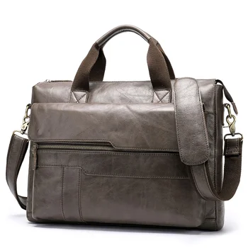 

European and American first-tier cowhide Business Computer Briefcase cross-border cross-straddle one-shoulder briefcase