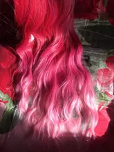 HENRY MARGU-Peluca de cabello sintético para mujer, largo ondulado, ombré, negro, rojo rosado, fiesta de Cosplay, a diario, de alta temperatura