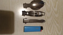 3 uds 1 set portátil al aire libre Camping viajes Picnic plegable de acero inoxidable cubiertos cuchara tenedor cuchillo vajilla envío gratis