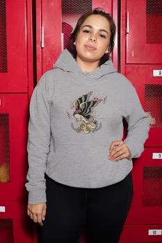 

Angemiel Wear Serpent Attacking Eagle Gray Women 'S Hooded Sweatshirt