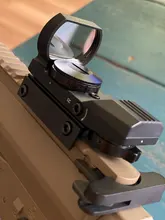 Mira telescópica de 20mm para rifle, óptica de caza, reflejo holográfico de punto rojo, mira Táctica de 4 retículas, mira de colimador