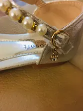 Zapatos con lazo de encaje de lentejuelas para niñas, zapatillas de baile de princesa con perlas bonitas, informales, para fiesta, boda, D721, novedad de 2020