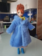 1 Pcs Handmade High Quality Doll Coat Dress Fur Clothes for Barbie Doll Winter Wear Leopard