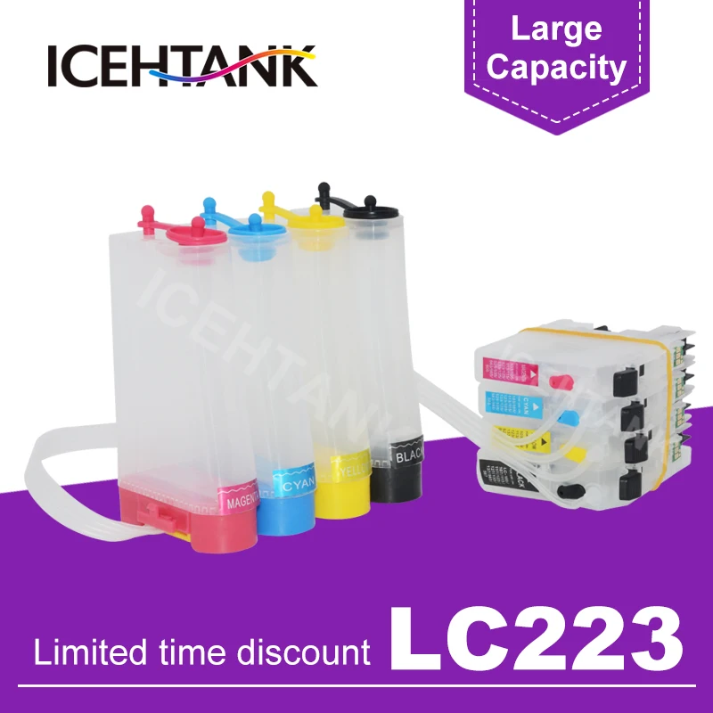 Резервуар для чернил ICEHTANK LC223 ноутбука Brother J4620DW J4625DW J5320DW J5620DW J5625DW J5720DW | Компьютеры