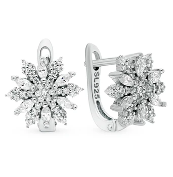 

Silver earrings with cubic zirconia sunlight sample 925